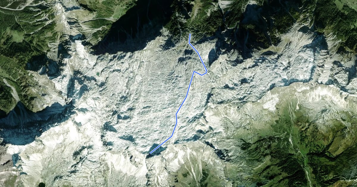 Маршрут Wanderweg 731 на спутниковом снимке