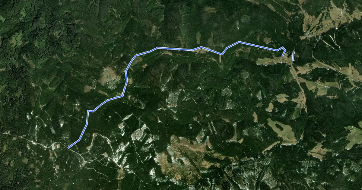 Маршрут Wanderweg 731 на спутниковом снимке