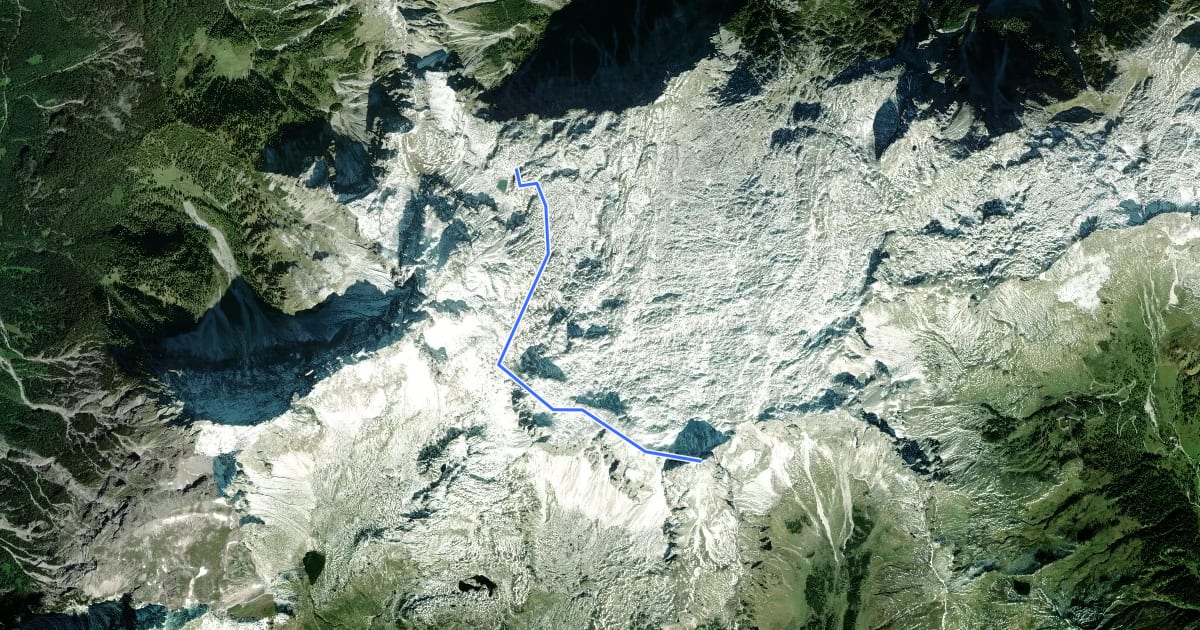 Маршрут Wanderweg 733 на спутниковом снимке