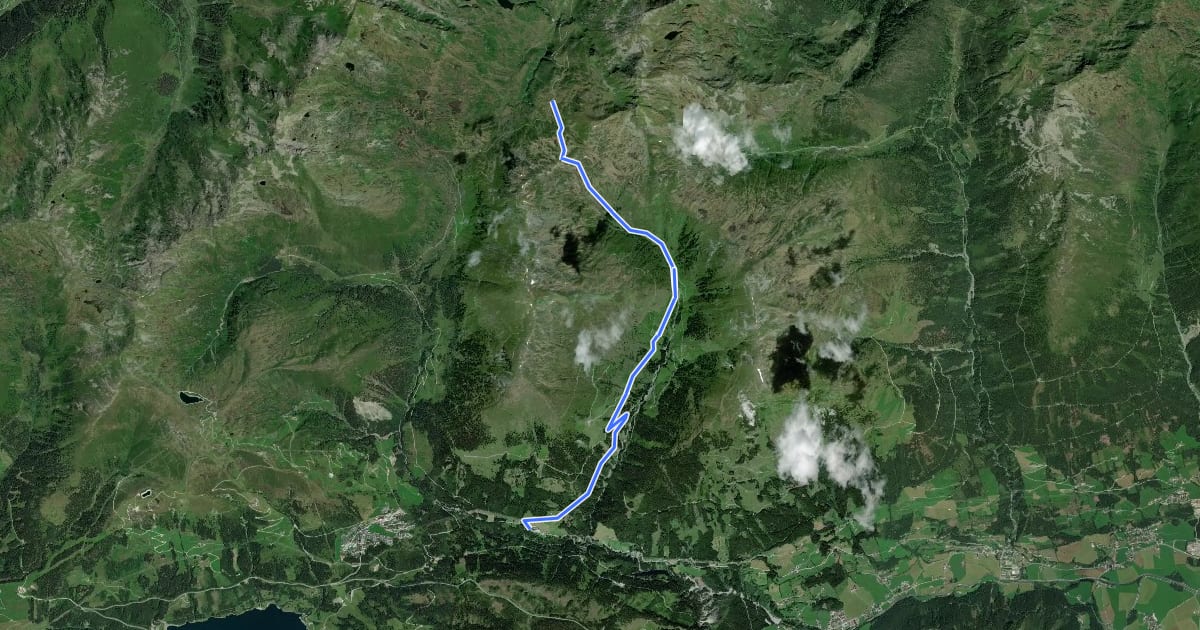 Маршрут Wanderweg 734 - Oberpinzgau на спутниковом снимке