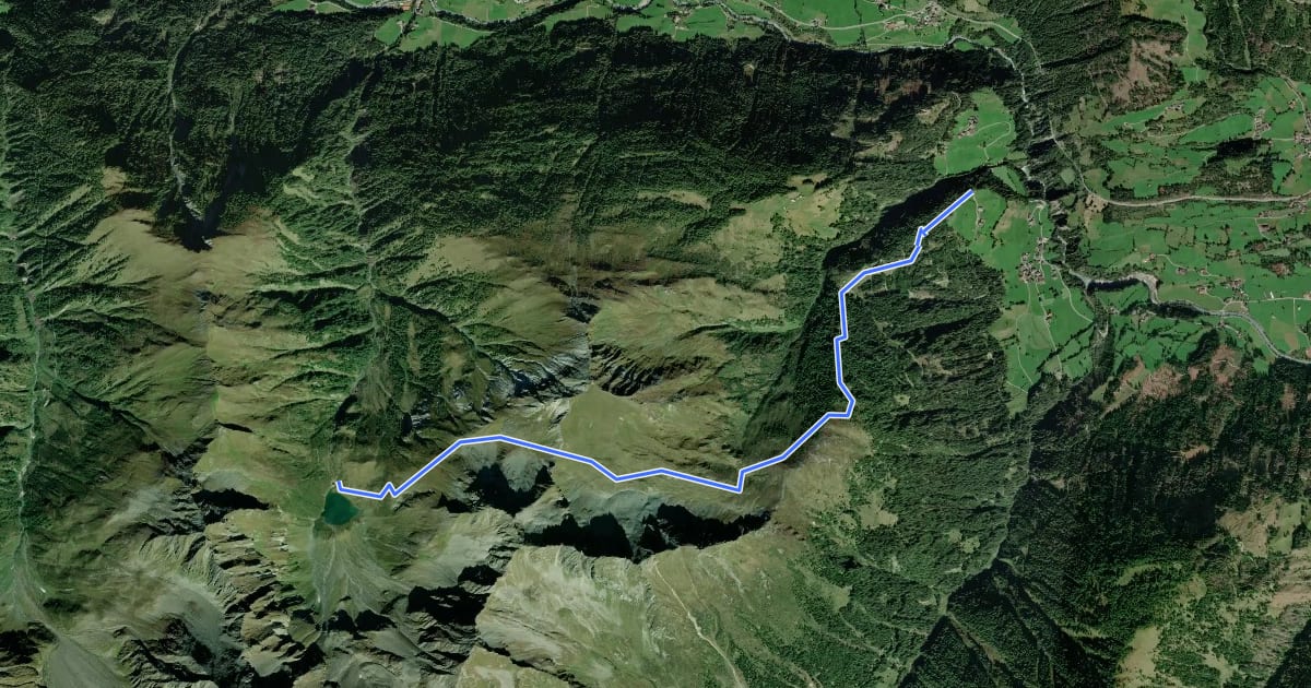 Маршрут Wanderweg 74 на спутниковом снимке