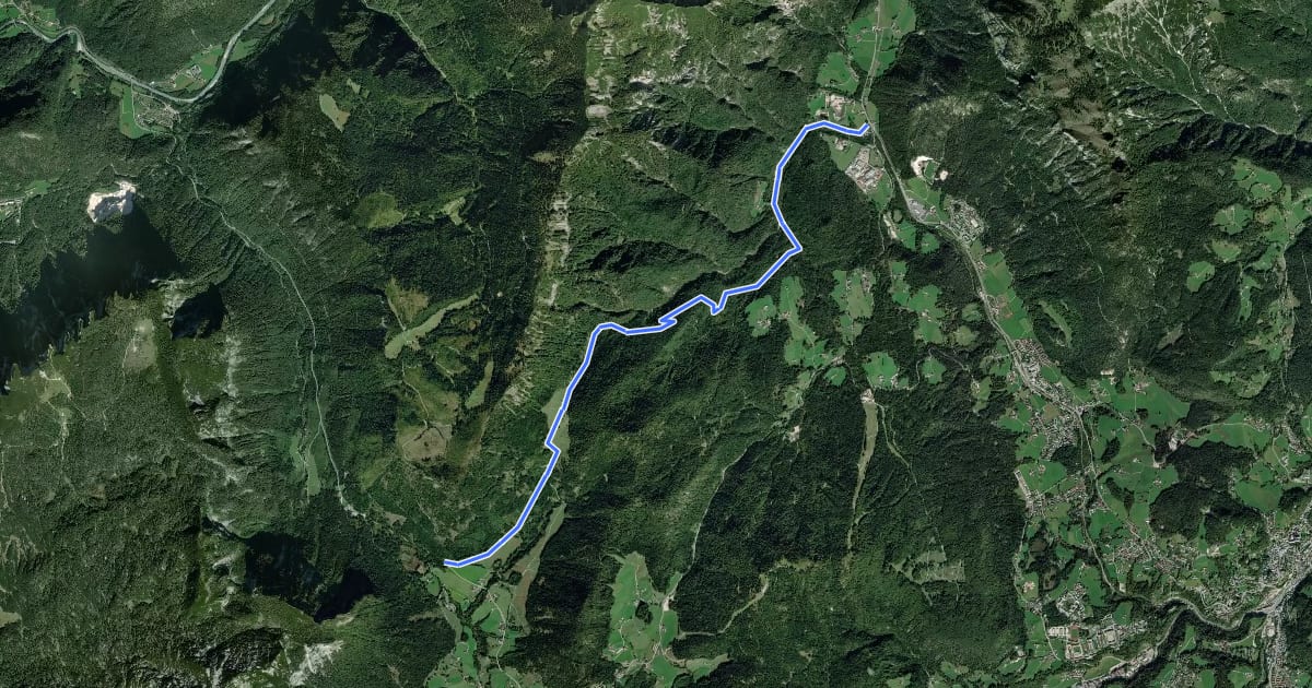 Маршрут Wanderweg 74 на спутниковом снимке