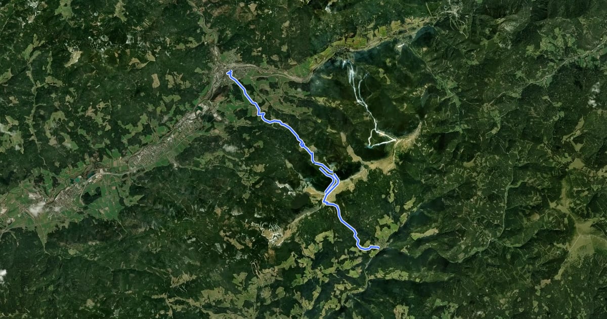 Маршрут Wanderweg 741 на спутниковом снимке
