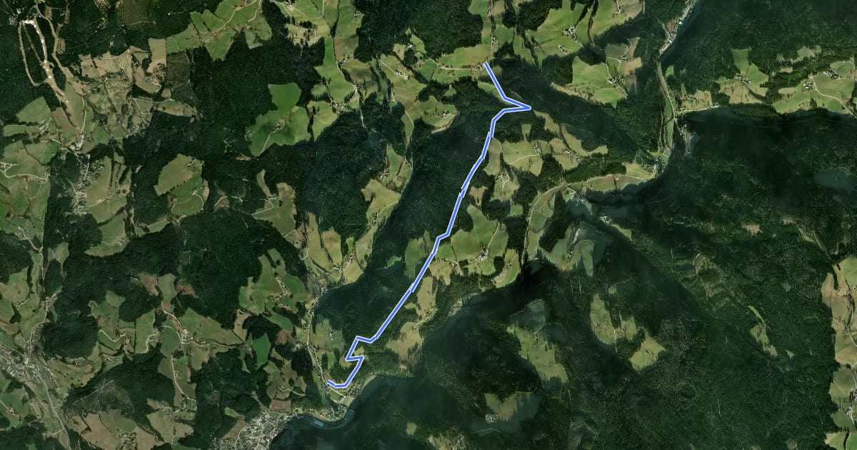 Маршрут Wanderweg 742b на спутниковом снимке