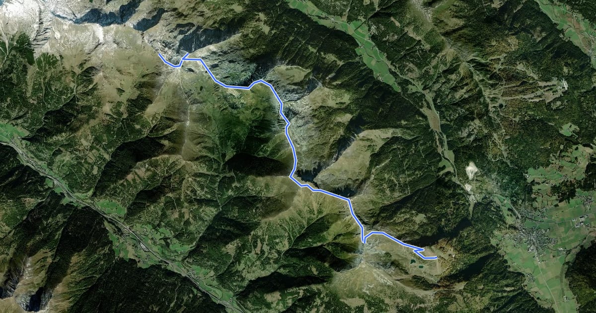 Маршрут Wanderweg 745 Ost на спутниковом снимке