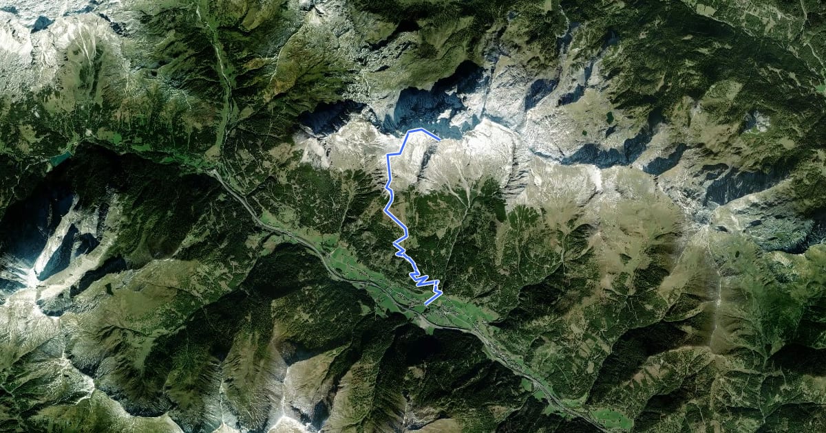 Маршрут Wanderweg 745 West на спутниковом снимке