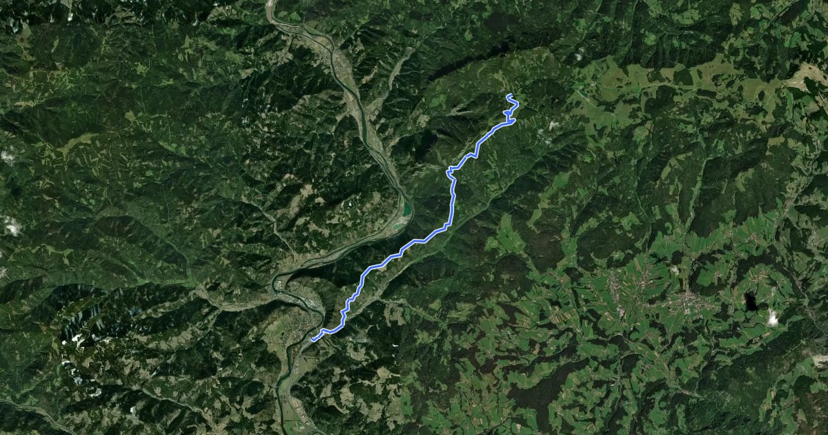 Маршрут Wanderweg 748 на спутниковом снимке