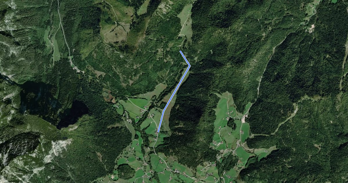 Маршрут Wanderweg 74a на спутниковом снимке