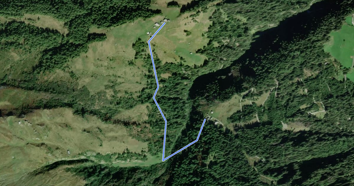 Маршрут Wanderweg 75 на спутниковом снимке