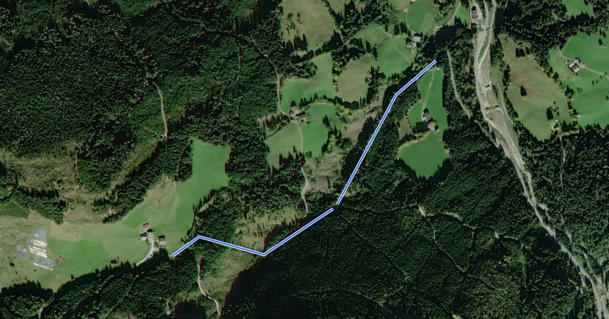 Маршрут Wanderweg 75 на спутниковом снимке