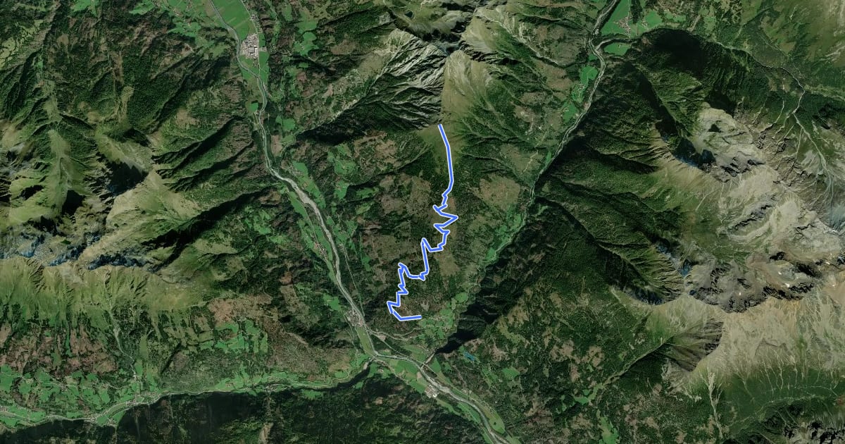 Маршрут Wanderweg 75 на спутниковом снимке