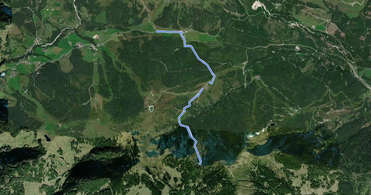 Маршрут Wanderweg 75 на спутниковом снимке