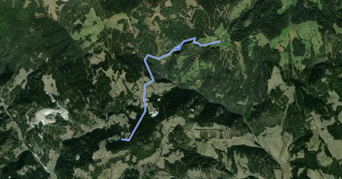 Маршрут Wanderweg 75 на спутниковом снимке