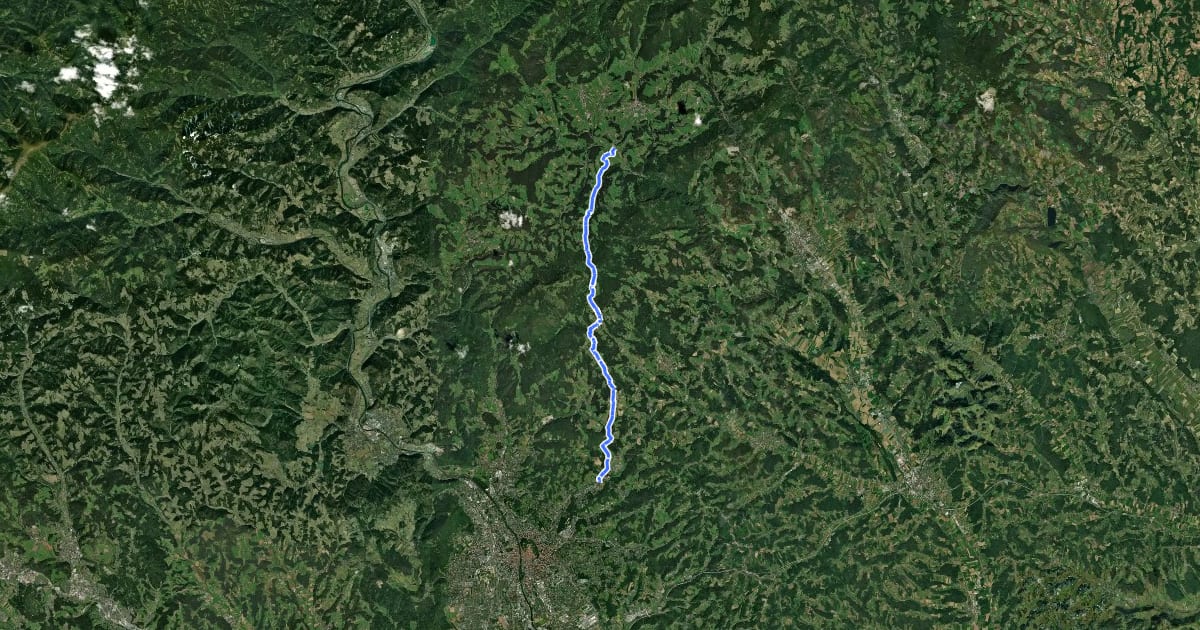 Маршрут Wanderweg 753 на спутниковом снимке