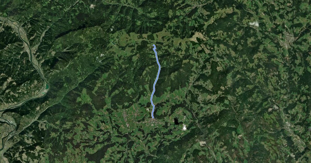 Маршрут Wanderweg 754 на спутниковом снимке