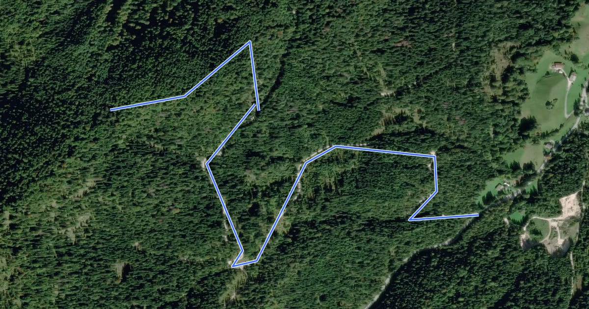 Маршрут Wanderweg 75a на спутниковом снимке