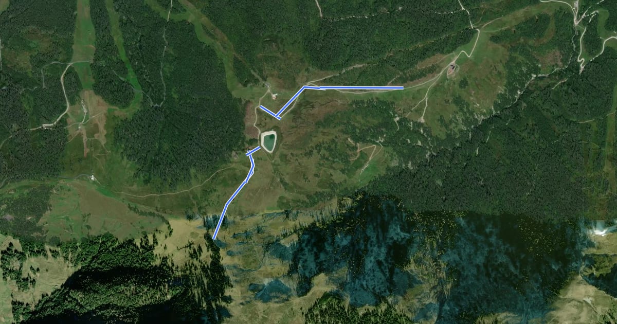 Маршрут Wanderweg 76 на спутниковом снимке