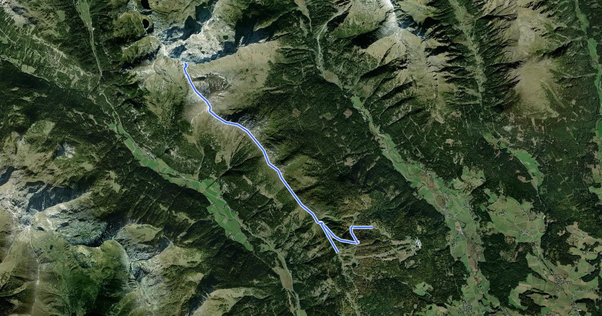 Маршрут Wanderweg 760 на спутниковом снимке