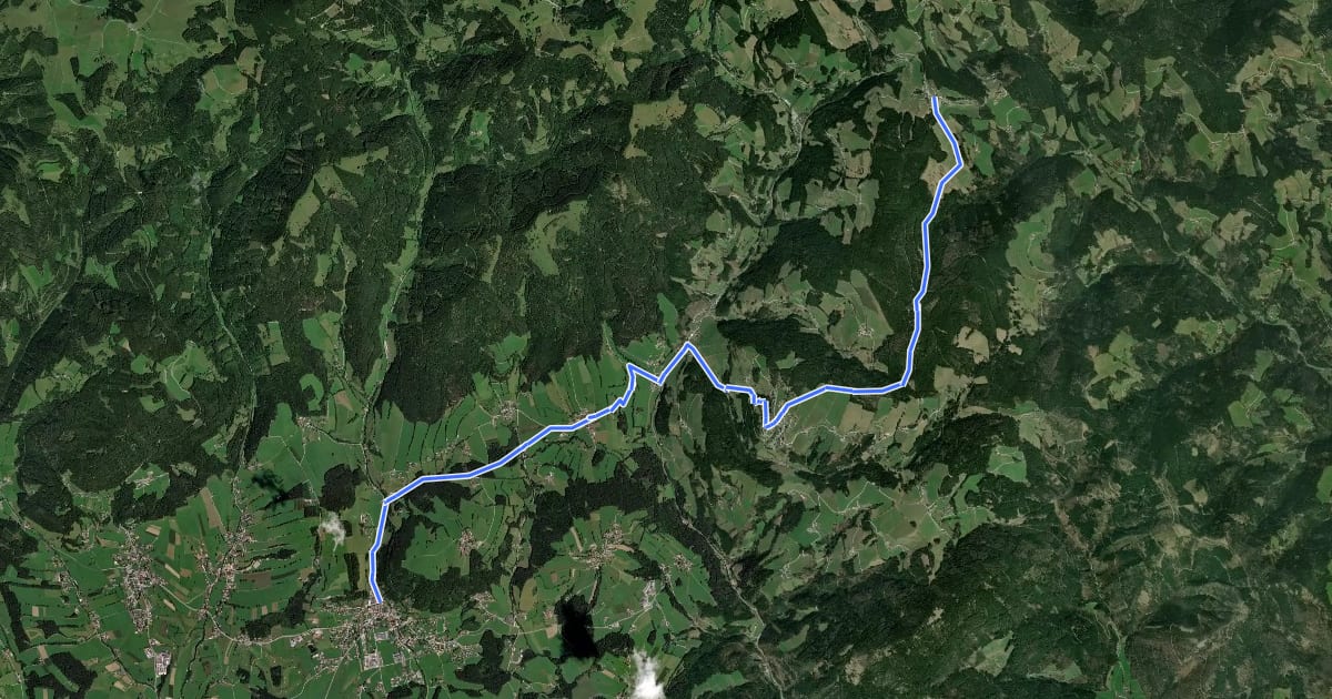 Маршрут Wanderweg 761 на спутниковом снимке