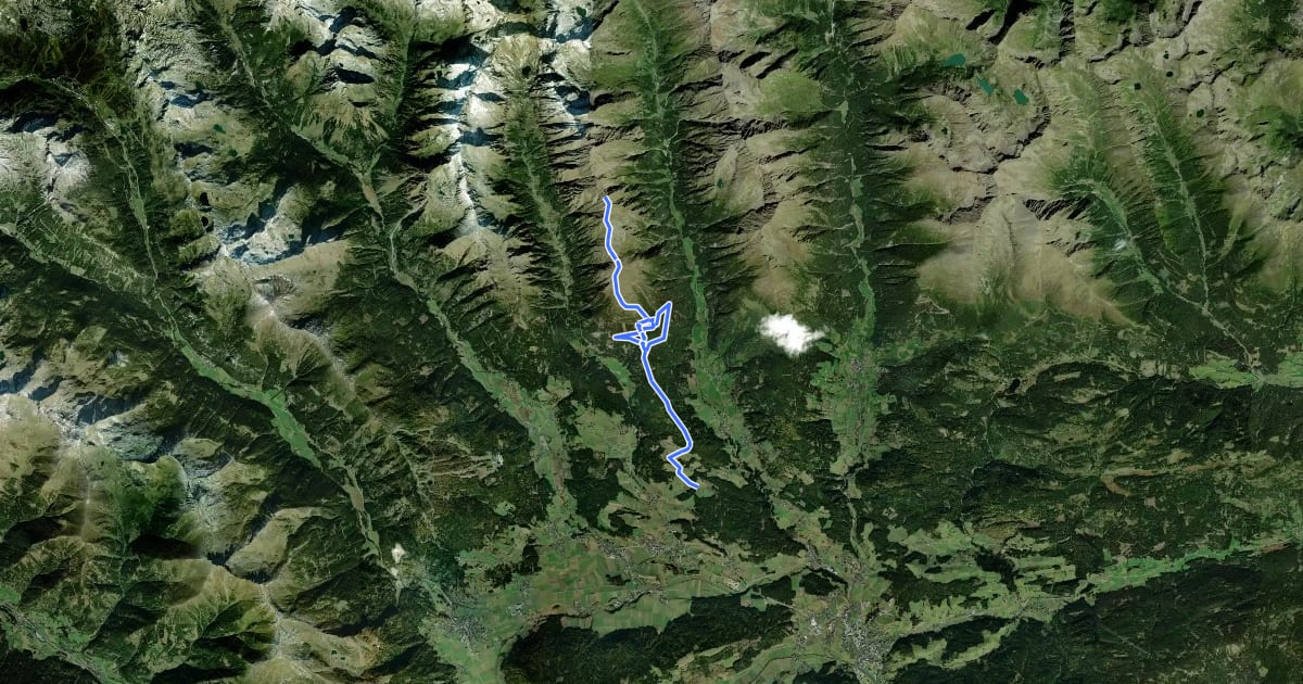 Маршрут Wanderweg 764 на спутниковом снимке