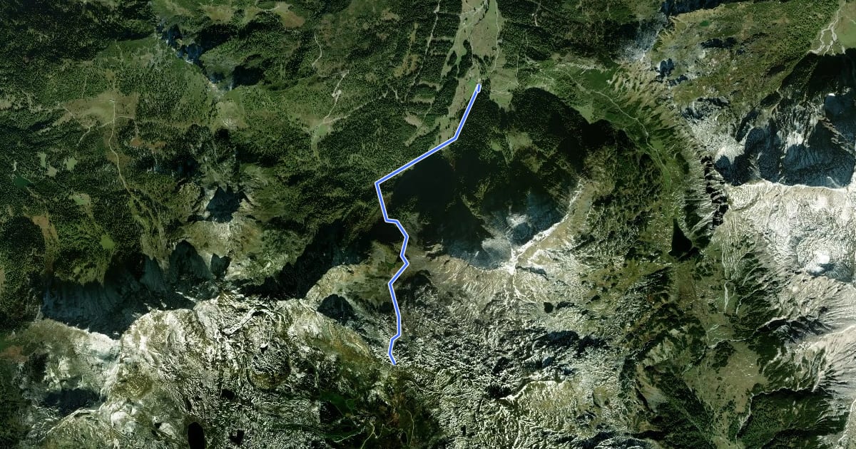 Маршрут Wanderweg 769 на спутниковом снимке