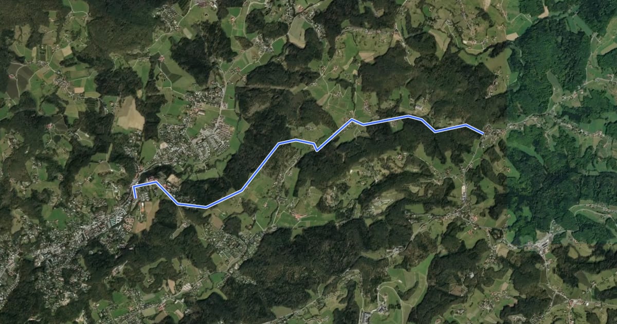 Маршрут Wanderweg 769 на спутниковом снимке