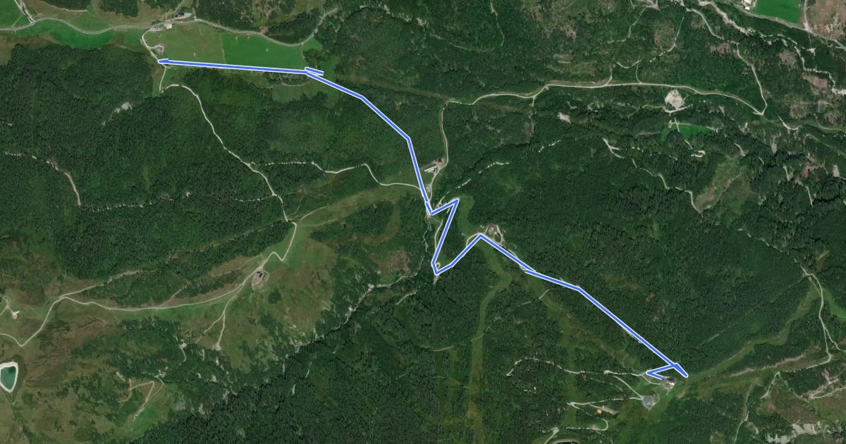 Маршрут Wanderweg 77 на спутниковом снимке