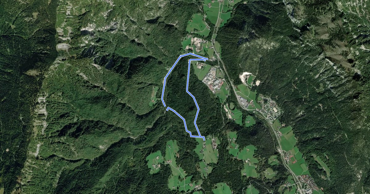 Маршрут Wanderweg 77 (Rund um den Burgstallkopf) на спутниковом снимке