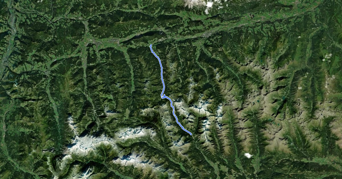 Маршрут Wanderweg 770 на спутниковом снимке