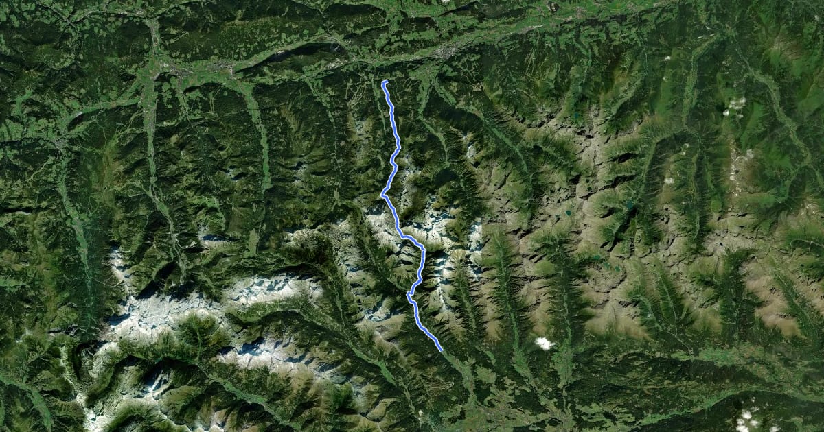 Маршрут Wanderweg 771 на спутниковом снимке