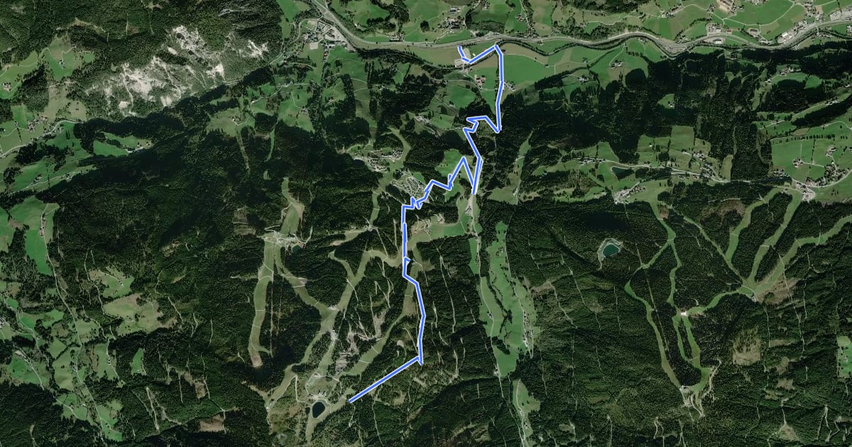 Маршрут Wanderweg 772 на спутниковом снимке
