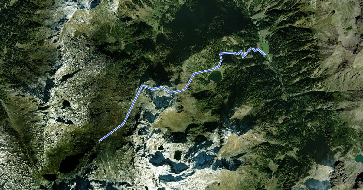 Маршрут Wanderweg 775 на спутниковом снимке