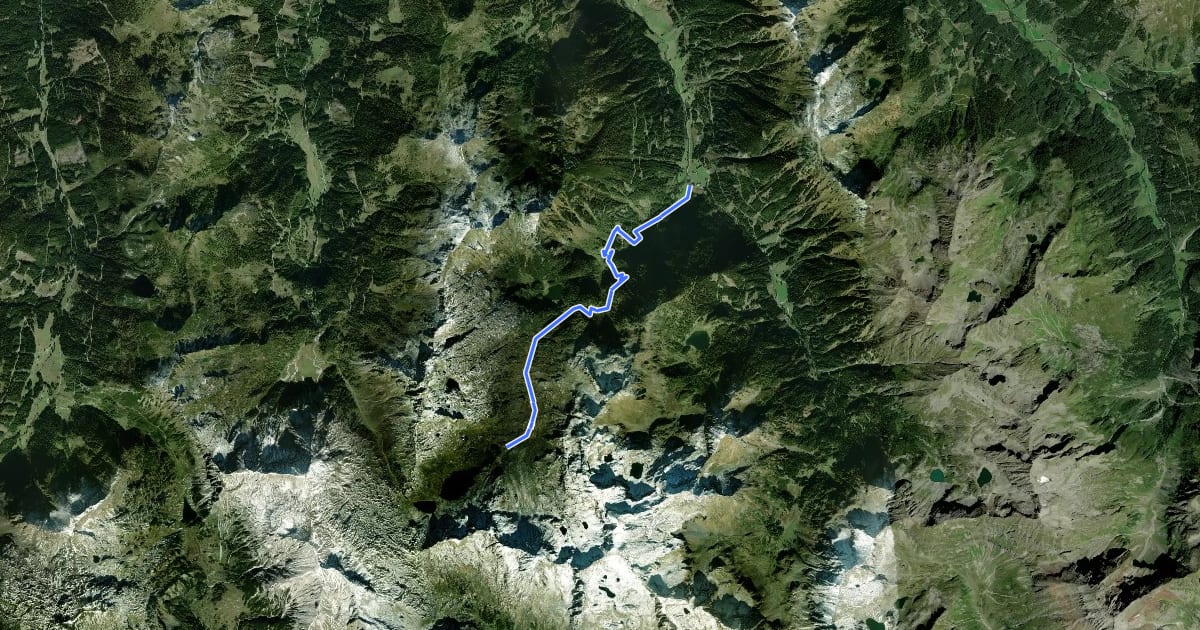 Маршрут Wanderweg 776 на спутниковом снимке