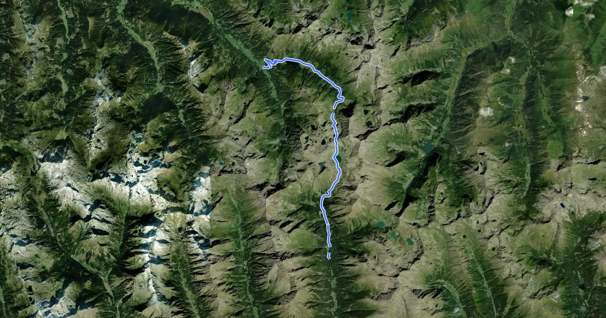 Маршрут Wanderweg 777 на спутниковом снимке