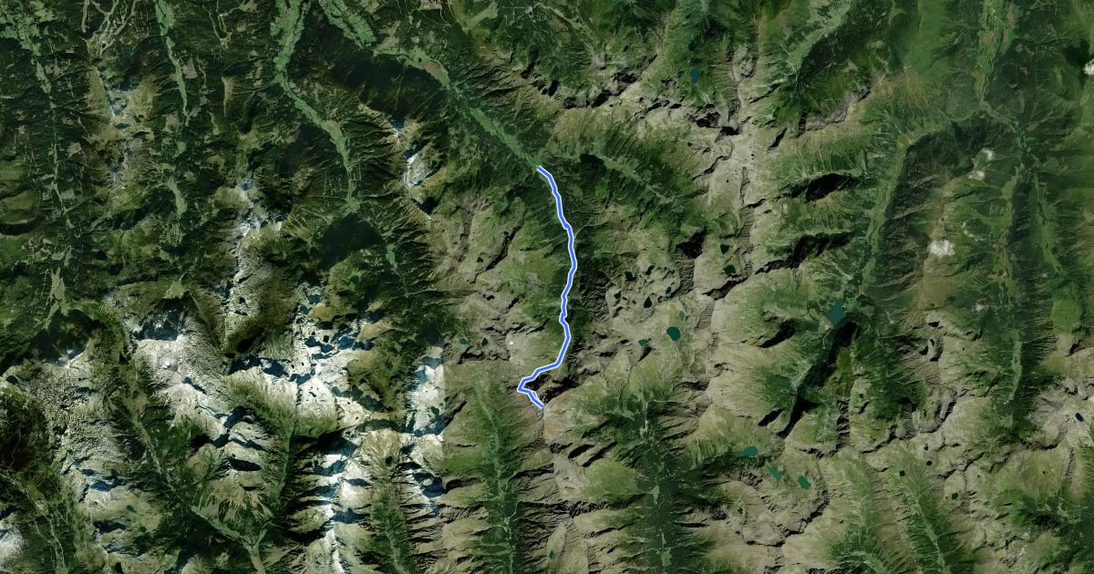 Маршрут Wanderweg 778 на спутниковом снимке