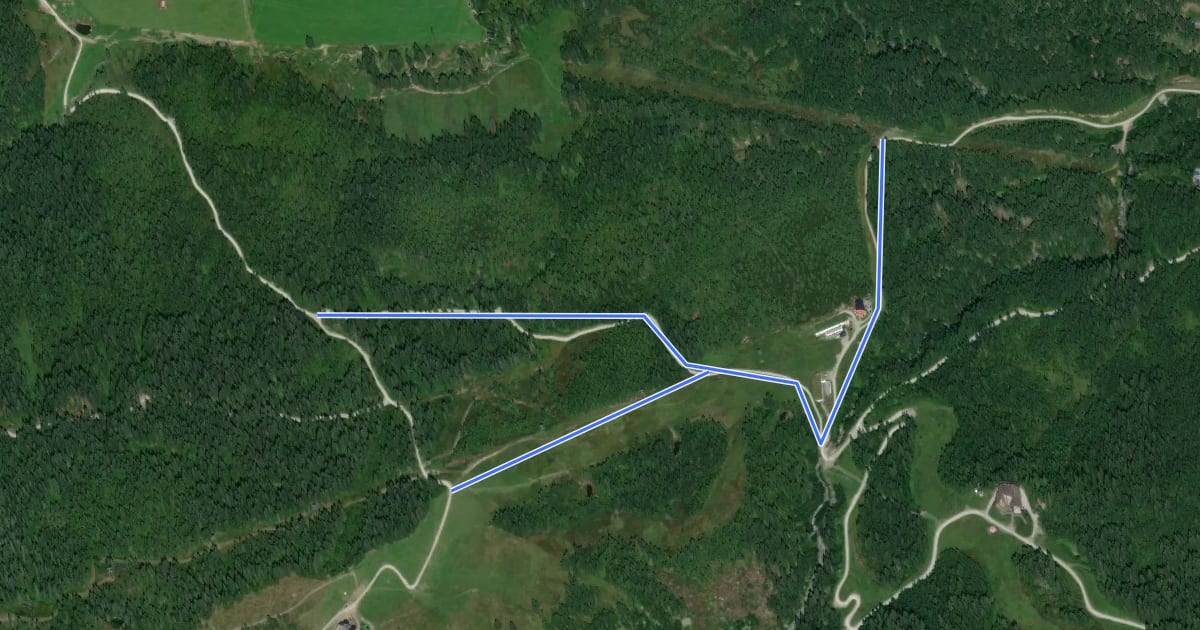 Маршрут Wanderweg 77a на спутниковом снимке