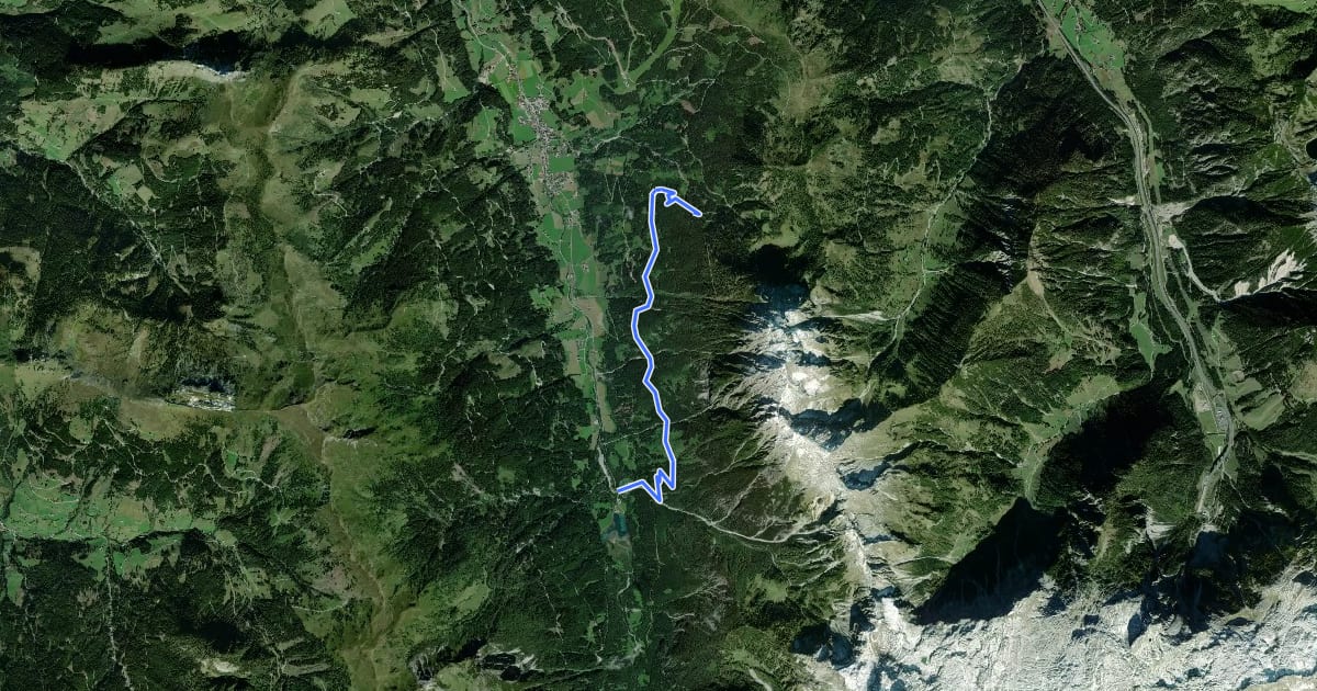 Маршрут Wanderweg 78 на спутниковом снимке