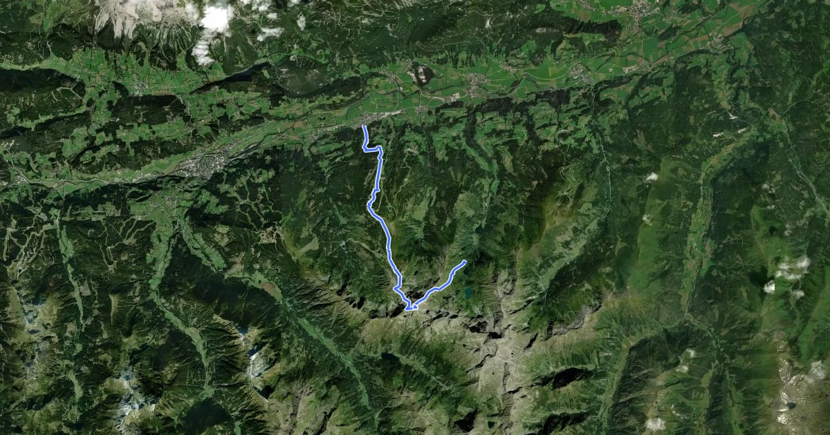 Маршрут Wanderweg 780 на спутниковом снимке