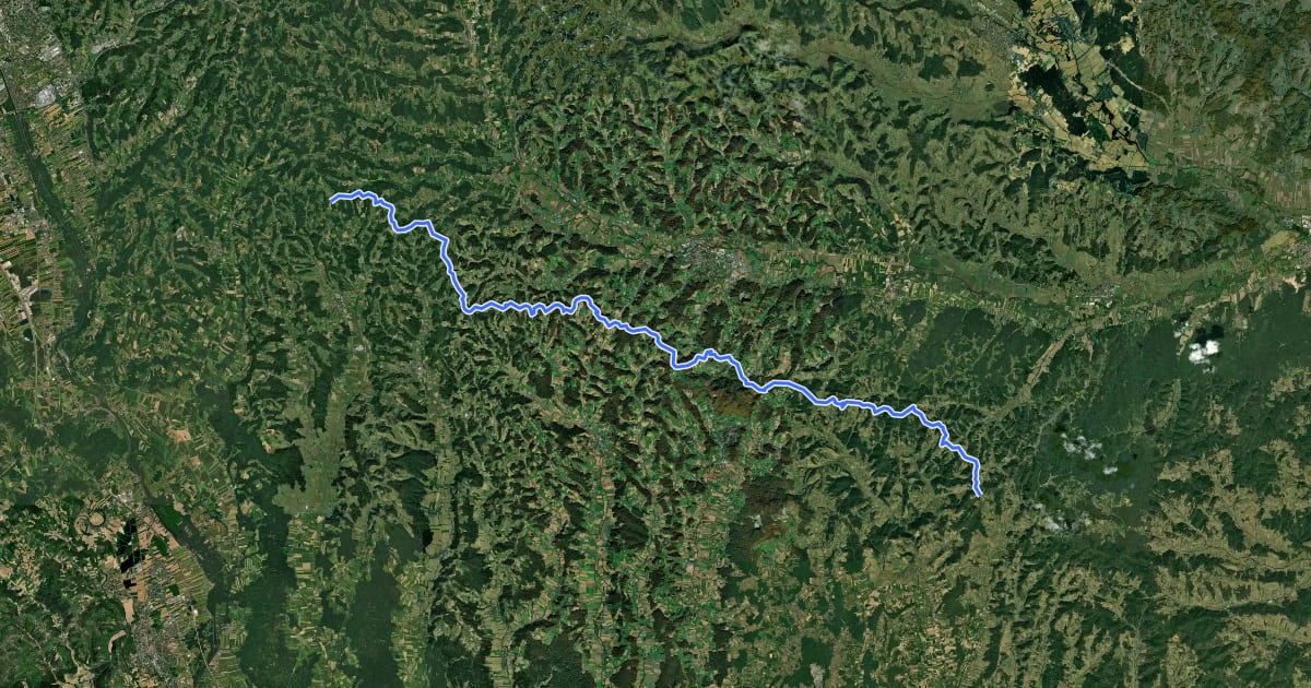 Маршрут Wanderweg 780 на спутниковом снимке