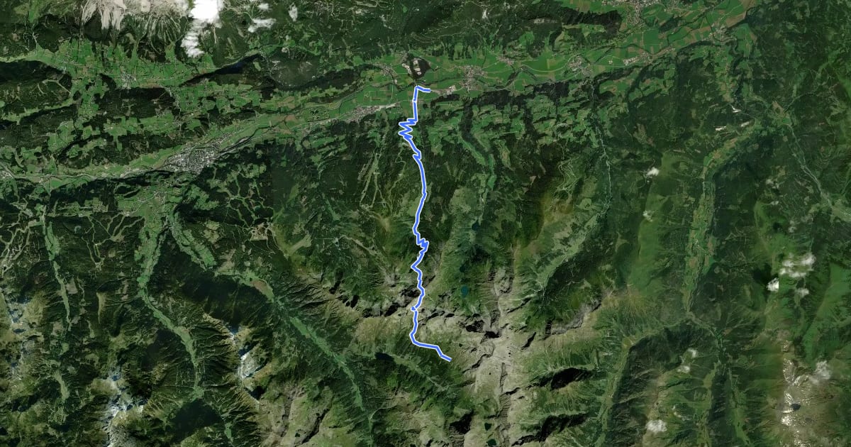 Маршрут Wanderweg 781 на спутниковом снимке