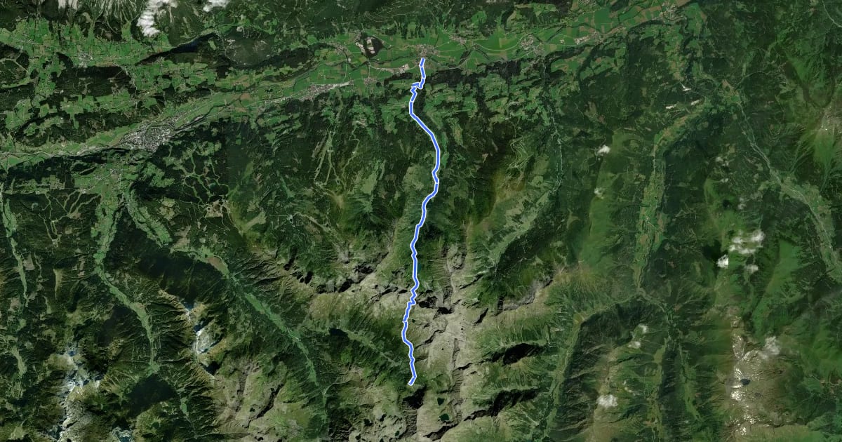 Маршрут Wanderweg 782 на спутниковом снимке