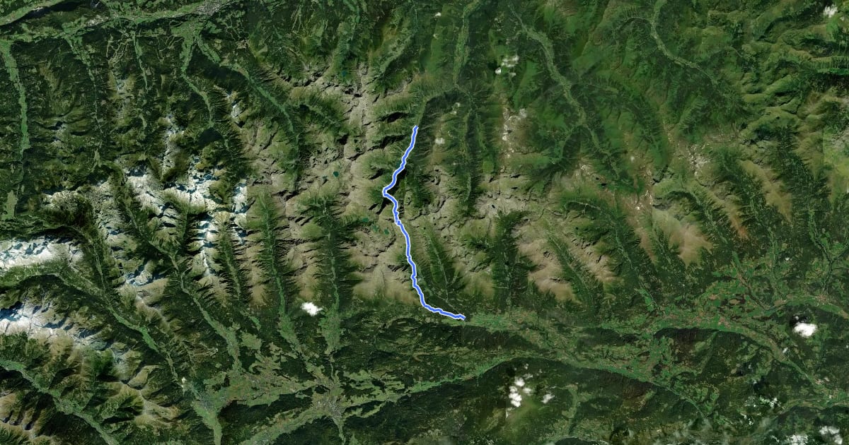 Маршрут Wanderweg 786 на спутниковом снимке