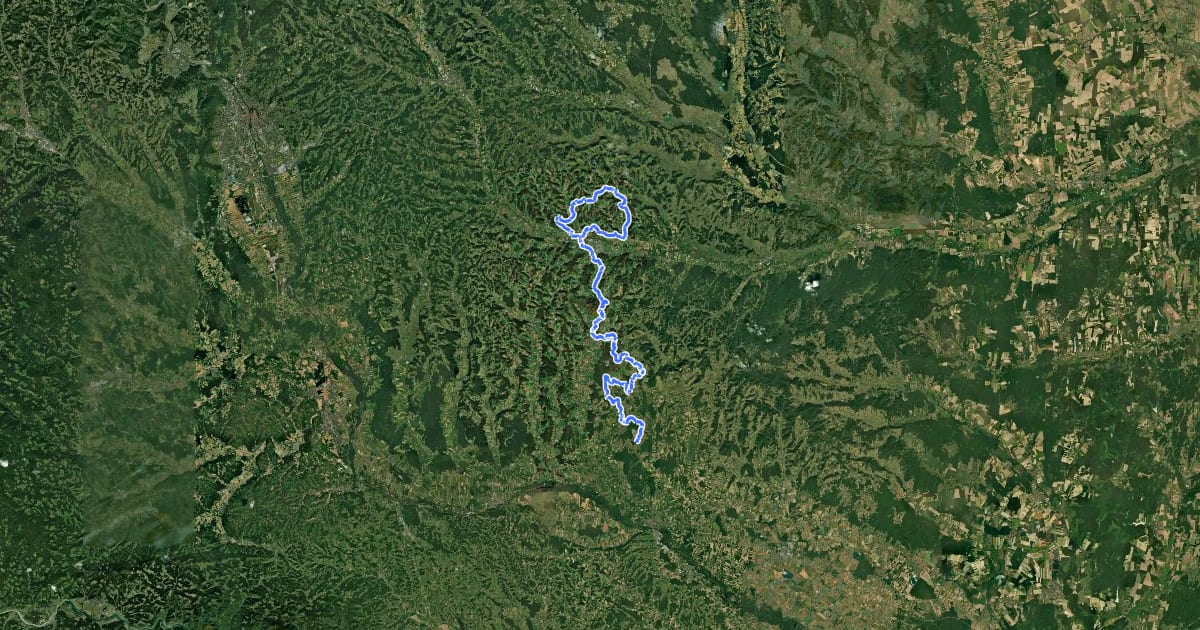 Маршрут Wanderweg 786a на спутниковом снимке