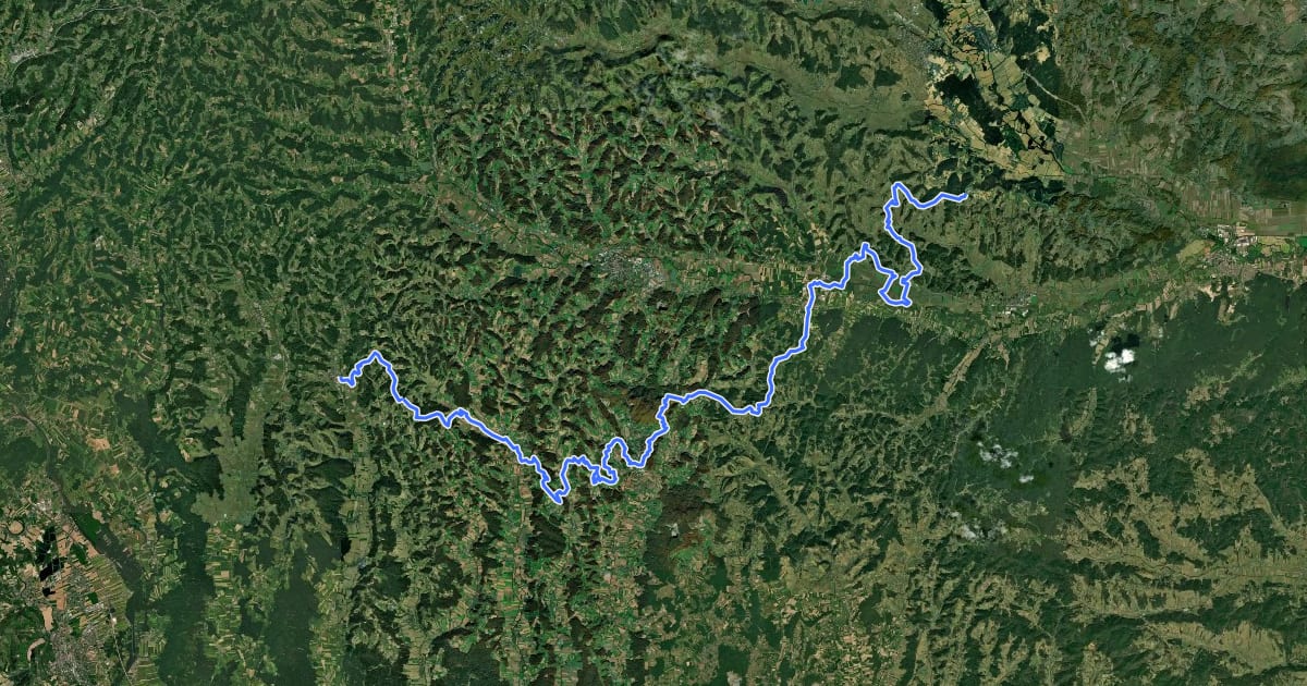 Маршрут Wanderweg 786b на спутниковом снимке