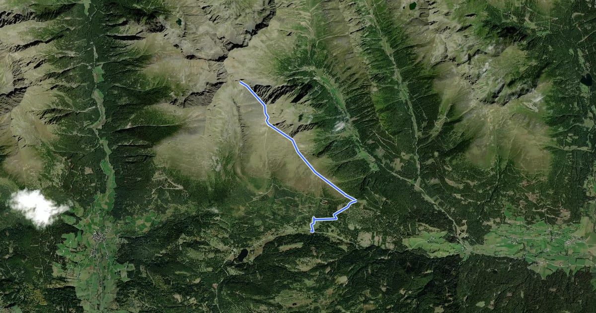 Маршрут Wanderweg 787 на спутниковом снимке