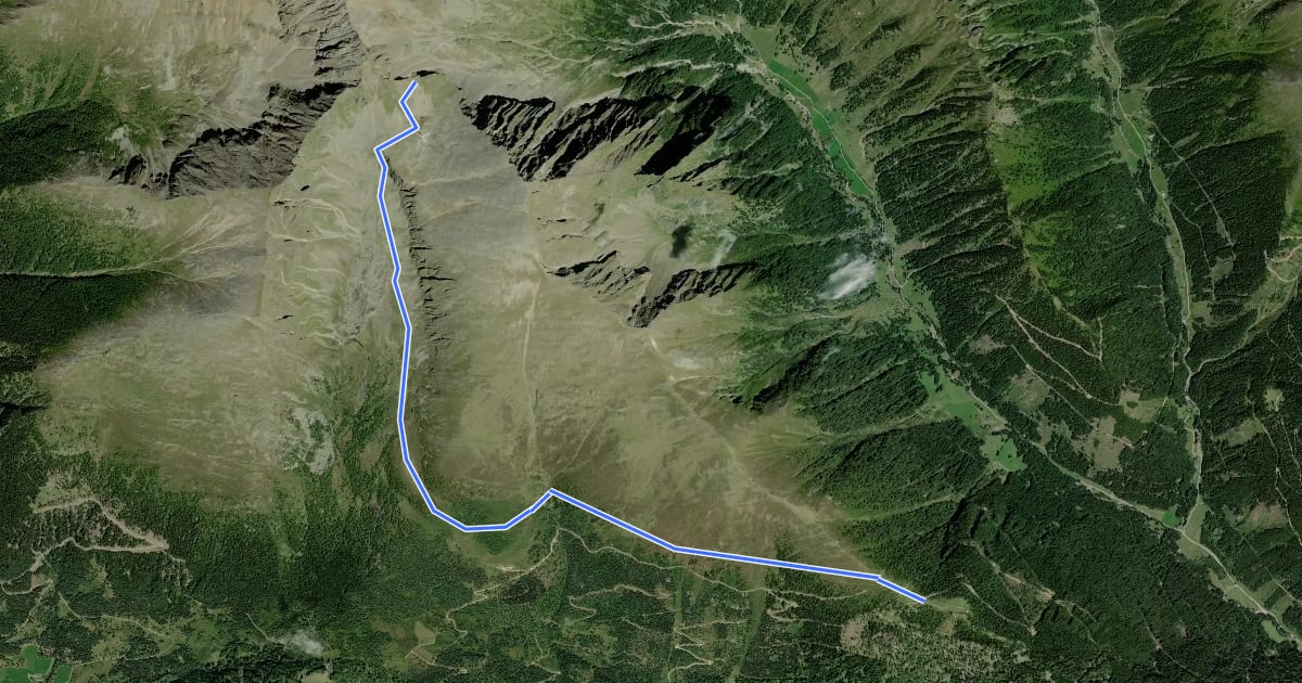 Маршрут Wanderweg 788 на спутниковом снимке