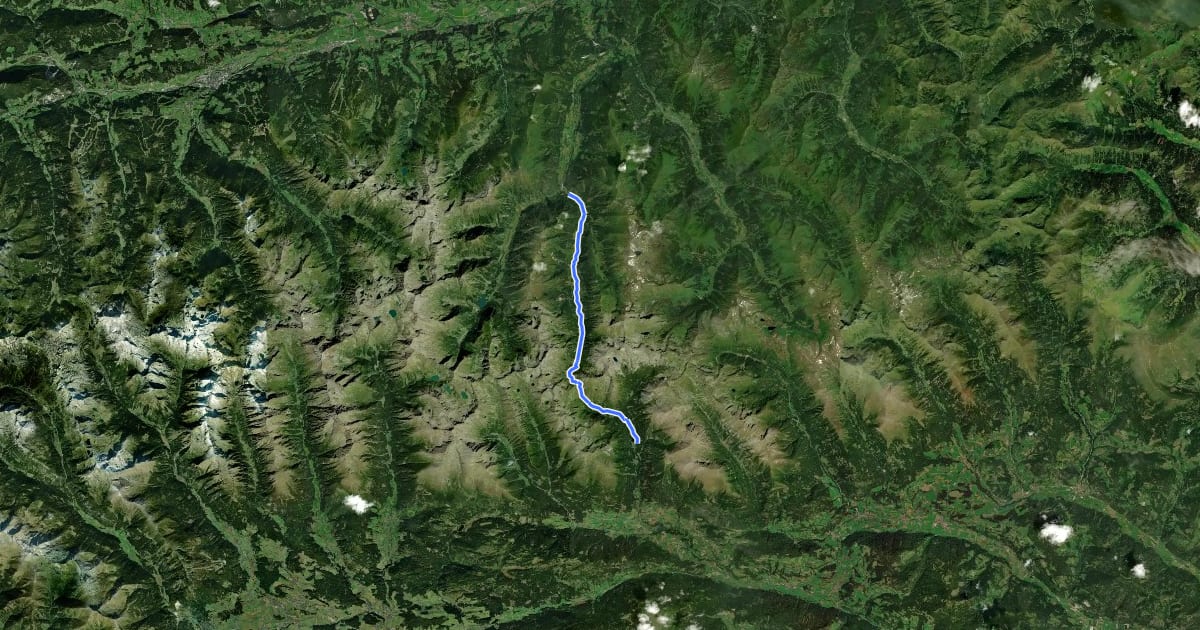Маршрут Wanderweg 789 на спутниковом снимке