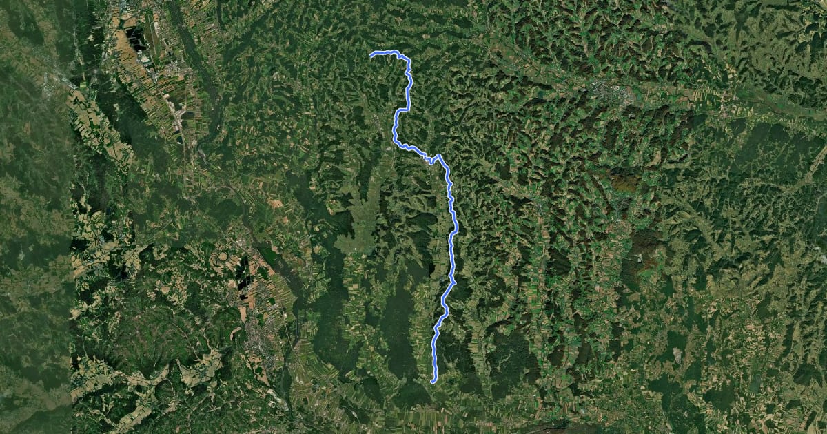 Маршрут Wanderweg 790 на спутниковом снимке