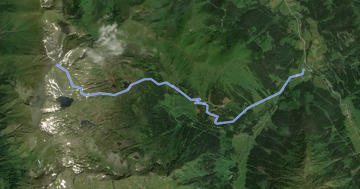 Маршрут Wanderweg 791 на спутниковом снимке