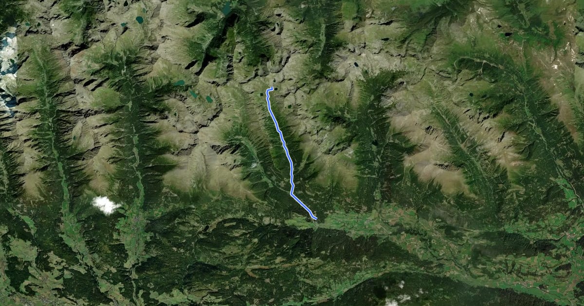 Маршрут Wanderweg 792 на спутниковом снимке